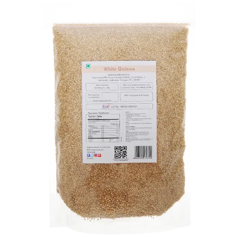 Nutriwish Gluten-Free White Quinoa - Premium, 1 Kg-2.webp